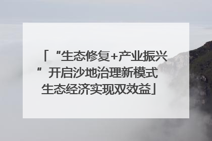 “生态修复+产业振兴”开启沙地治理新模式 生态经济实现双效益