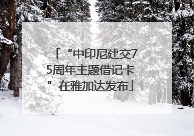 “中印尼建交75周年主题借记卡”在雅加达发布