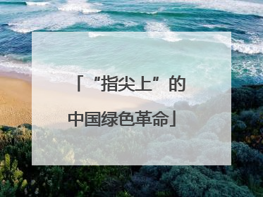 “指尖上”的中国绿色革命