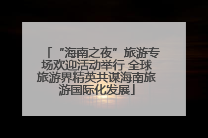 “海南之夜”旅游专场欢迎活动举行 全球旅游界精英共谋海南旅游国际化发展