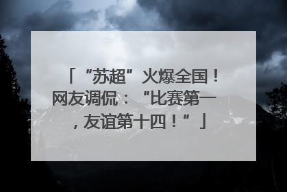 “苏超”火爆全国！网友调侃：“比赛第一，友谊第十四！”