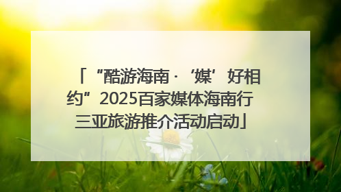 “酷游海南 ·‘媒’好相约”2025百家媒体海南行三亚旅游推介活动启动