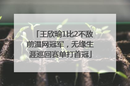 王欣瑜1比2不敌前温网冠军，无缘生涯巡回赛单打首冠