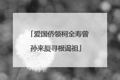 爱国侨领柯全寿曾孙来厦寻根谒祖