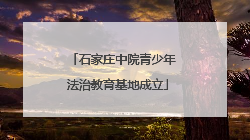 石家庄中院青少年法治教育基地成立