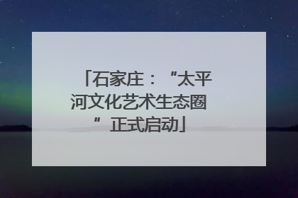 石家庄：“太平河文化艺术生态圈”正式启动