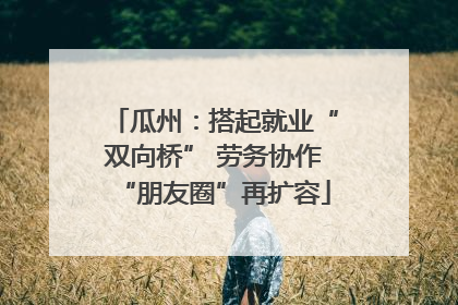 瓜州：搭起就业“双向桥” 劳务协作“朋友圈”再扩容