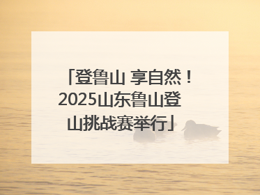 登鲁山 享自然！2025山东鲁山登山挑战赛举行
