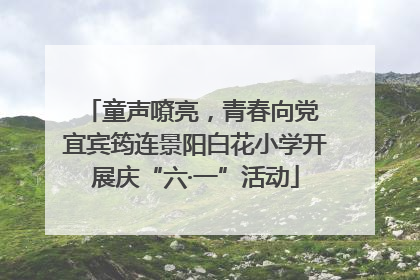 童声嘹亮，青春向党 宜宾筠连景阳白花小学开展庆“六·一”活动