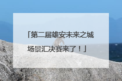 第二届雄安未来之城场景汇决赛来了！