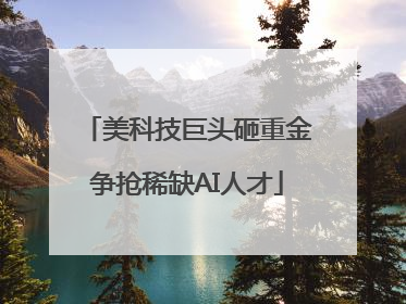 美科技巨头砸重金争抢稀缺AI人才