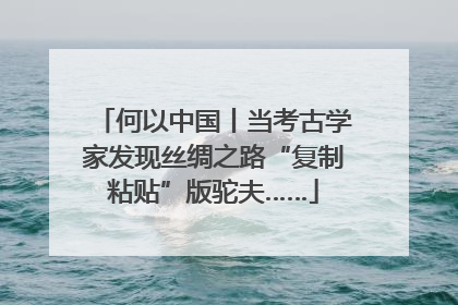 何以中国丨当考古学家发现丝绸之路“复制粘贴”版驼夫……