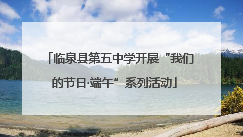 临泉县第五中学开展“我们的节日·端午”系列活动