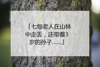 七旬老人在山林中走丢，还带着3岁的孙子……