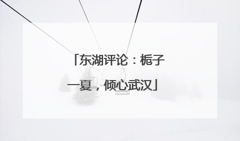 东湖评论：栀子一夏，倾心武汉