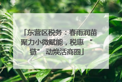 东营区税务：春雨润苗聚力小微赋能，税惠 “链” 动焕活商圈
