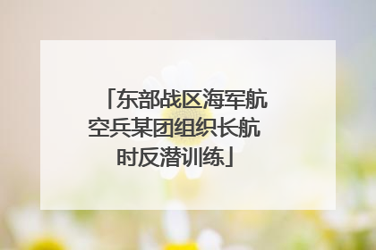东部战区海军航空兵某团组织长航时反潜训练