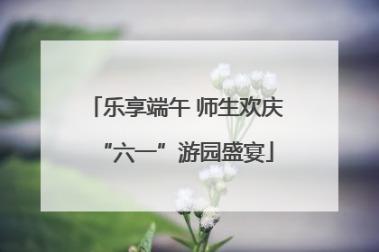 乐享端午 师生欢庆“六一”游园盛宴
