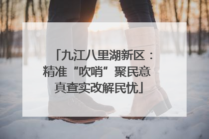 九江八里湖新区：精准“吹哨”聚民意 真查实改解民忧