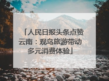 人民日报头条点赞云南：观鸟旅游带动多元消费体验
