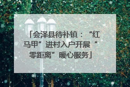 会泽县待补镇：“红马甲”进村入户开展“零距离”暖心服务