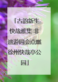 古韵新生 快哉雅集 非遗游园会点燃徐州快哉亭公园
