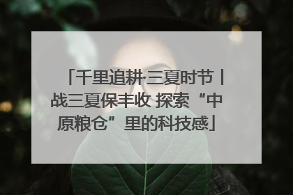 千里追耕·三夏时节丨战三夏保丰收 探索“中原粮仓”里的科技感