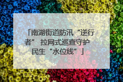 南湖街道防汛“逆行者” 拉网式巡查守护民生“水位线”