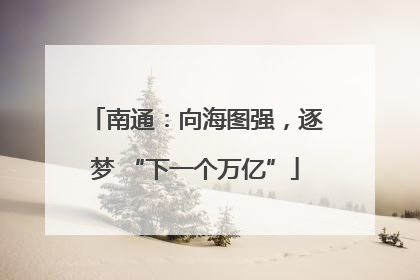 南通：向海图强，逐梦 “下一个万亿”