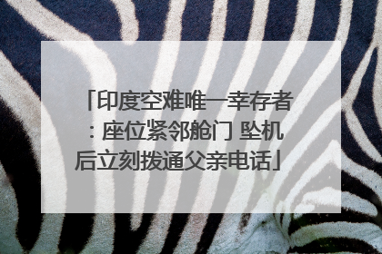 印度空难唯一幸存者：座位紧邻舱门 坠机后立刻拨通父亲电话