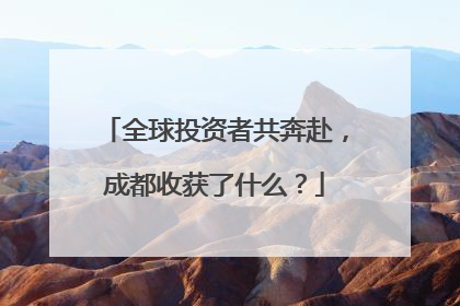 全球投资者共奔赴，成都收获了什么？