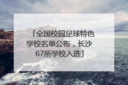 全国校园足球特色学校名单公布，长沙67所学校入选