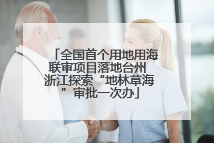 全国首个用地用海联审项目落地台州 浙江探索“地林草海”审批一次办
