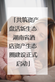 共筑资产盘活新生态 湖南省酒店资产生态圈建设正式启动