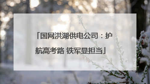国网洪湖供电公司：护航高考路 铁军显担当