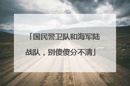 国民警卫队和海军陆战队，别傻傻分不清