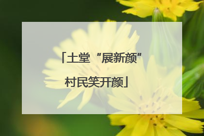 土堂“展新颜” 村民笑开颜