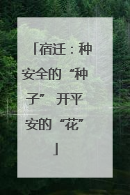 宿迁：种安全的“种子” 开平安的“花”