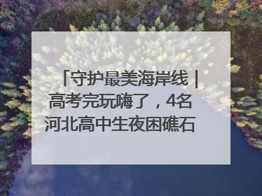 守护最美海岸线｜高考完玩嗨了，4名河北高中生夜困礁石！青岛救援队火速出动救上岸
