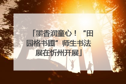 墨香润童心！“田园格书圃”师生书法展在忻州开展
