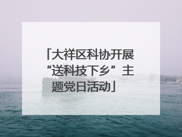 大祥区科协开展“送科技下乡”主题党日活动