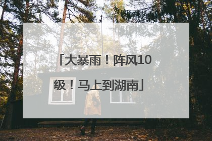 大暴雨！阵风10级！马上到湖南