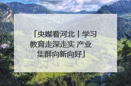 央媒看河北丨学习教育走深走实 产业集群向新向好
