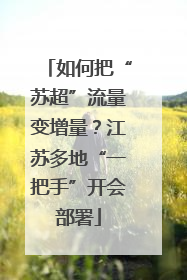 如何把“苏超”流量变增量？江苏多地“一把手”开会部署