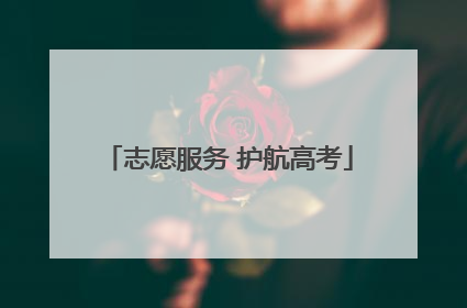 志愿服务 护航高考