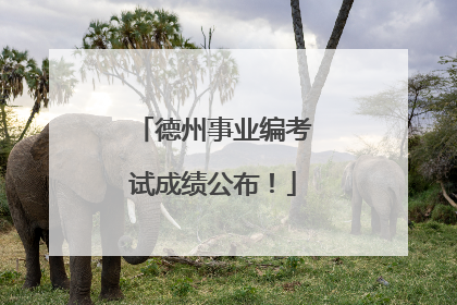 德州事业编考试成绩公布！