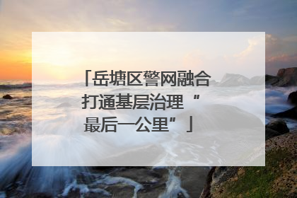 岳塘区警网融合 打通基层治理“最后一公里”