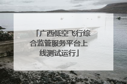 广西低空飞行综合监管服务平台上线测试运行