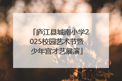 庐江县城南小学2025校园艺术节暨少年宫才艺展演