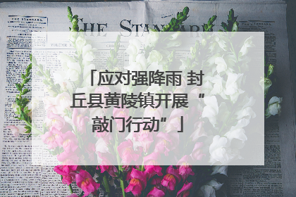 应对强降雨 封丘县黄陵镇开展“敲门行动”